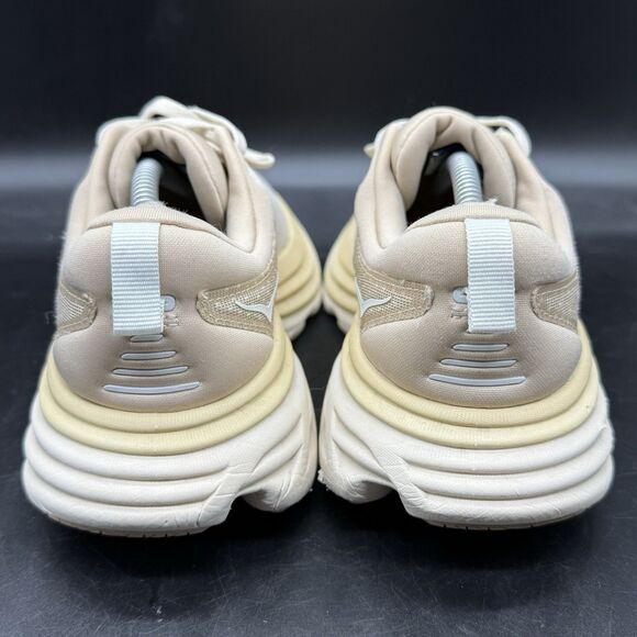 Hoka One One Bondi 8 Women’s Running Shoes 7B Shifting Sand Eggnog Ivory White - Picture 5 of 8